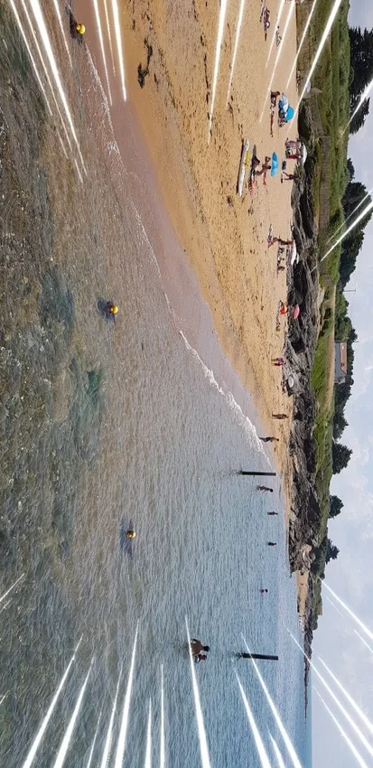 Plage et mer à marée basse
